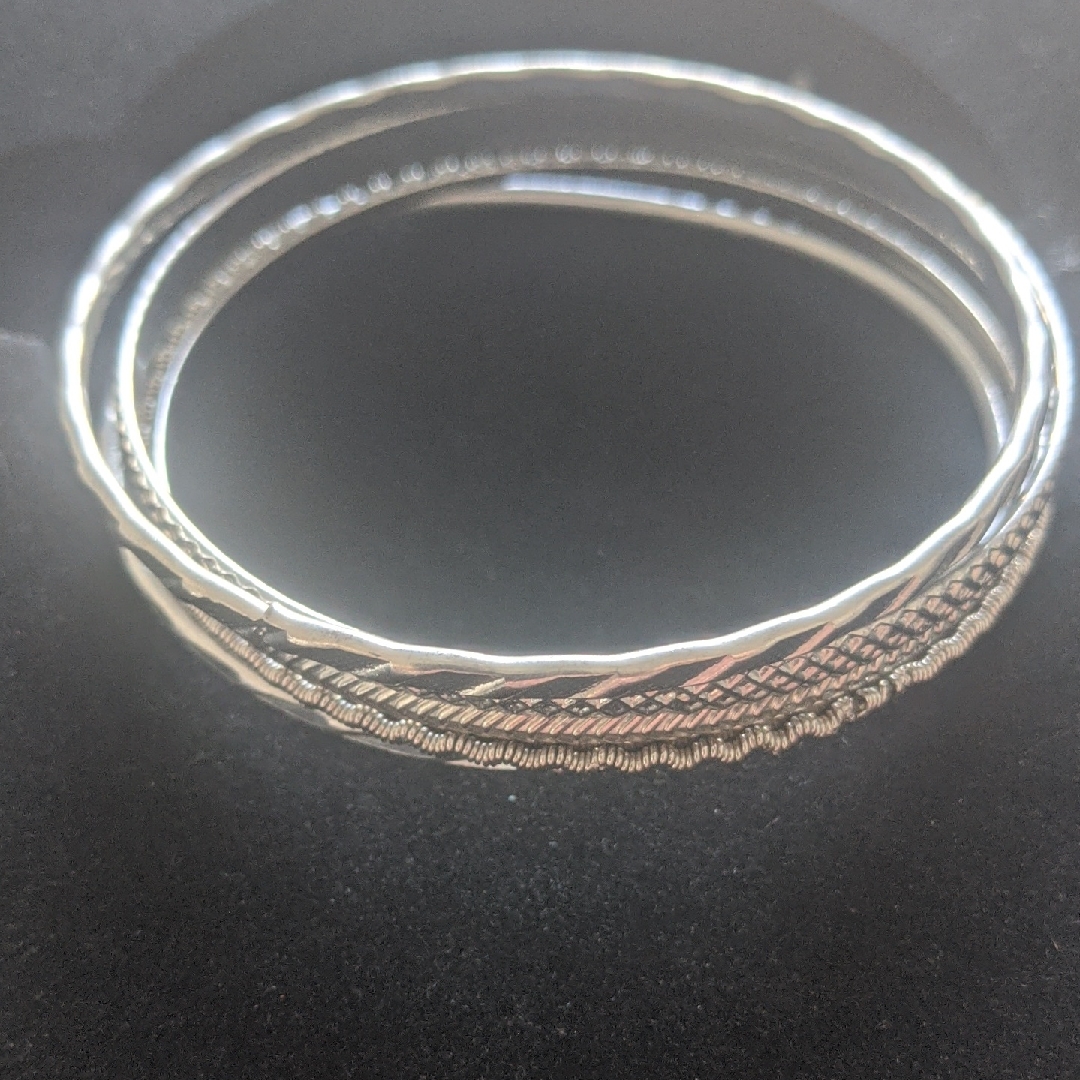 Silver Braided Bangle Bracelet Timeless Design